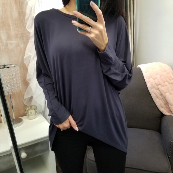 Slate Long Sleeve Dolman Top Tunic Top 🌷Last 1 - Picture 4 of 5